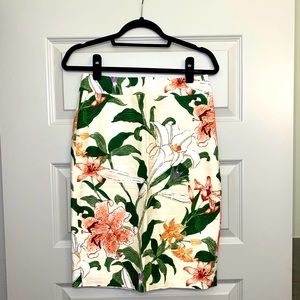 Ann Taylor Spring Print Pencil Skirt